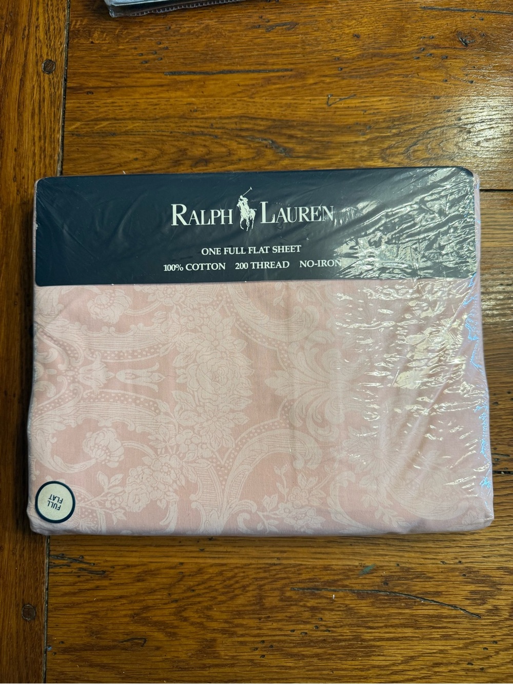 Ralph Lauren Light Pink Paisley Floral Full Flat Sheet - Picture 1 of 6
